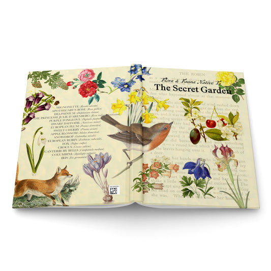 The Secret Garden Blank Notebook — Hardcover Journal with Vintage Illustrations