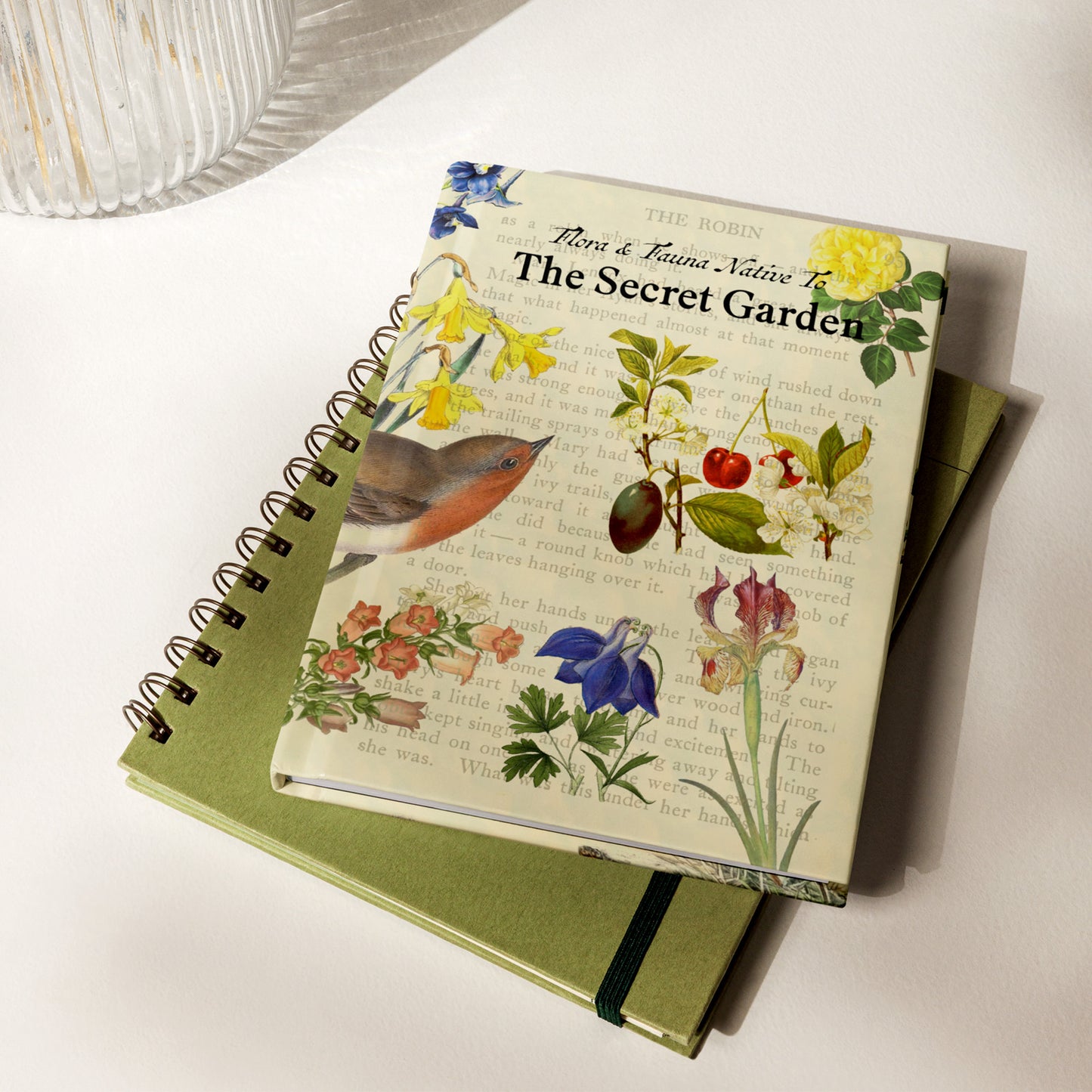 The Secret Garden Blank Notebook — Hardcover Journal with Vintage Illustrations