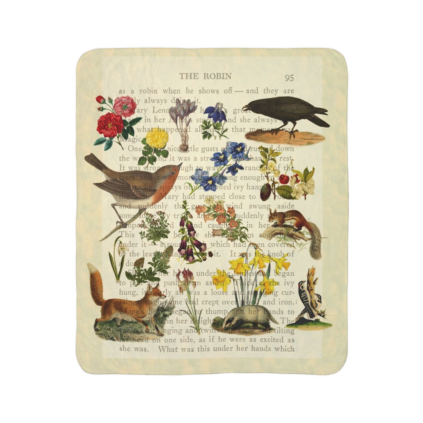 The Secret Garden Fleece Sherpa Blanket