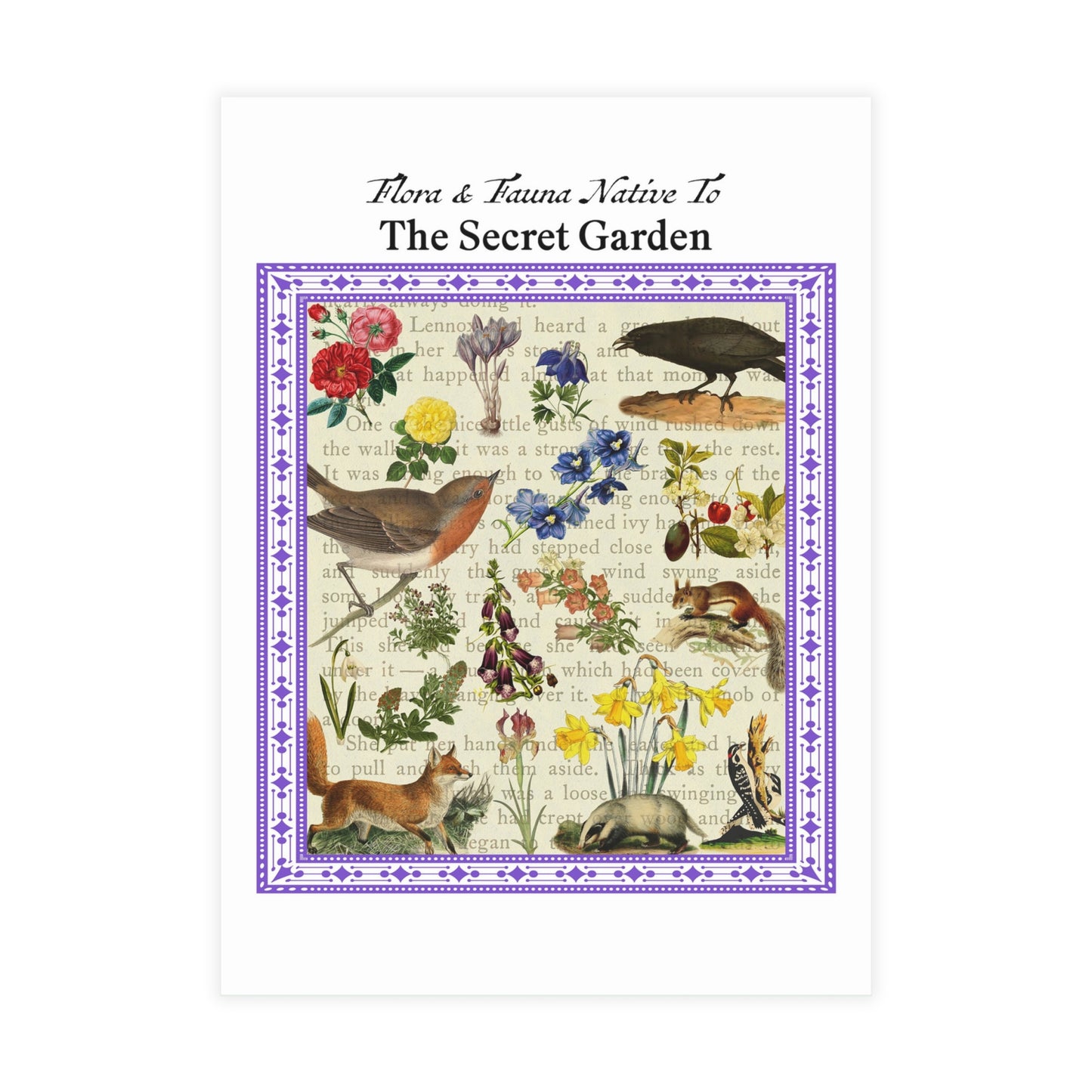 The Secret Garden Flora and Fauna Postcard (Set of 10 identical cards)