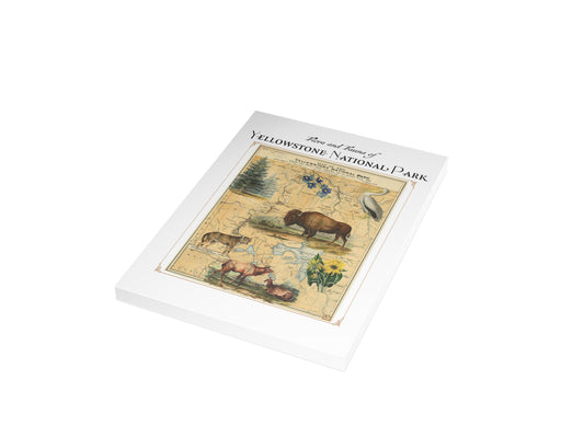 Yellowstone National Park Postcard (Set of 10 Identical Cards) — Vintage Natural History Collage