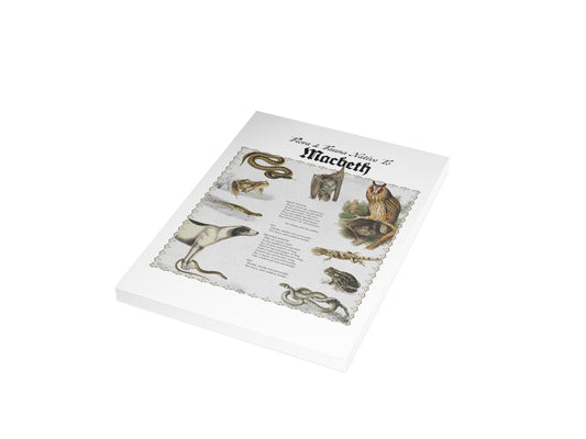 Macbeth Postcard (Set of 10 identical cards) — Vintage Natural History Collage