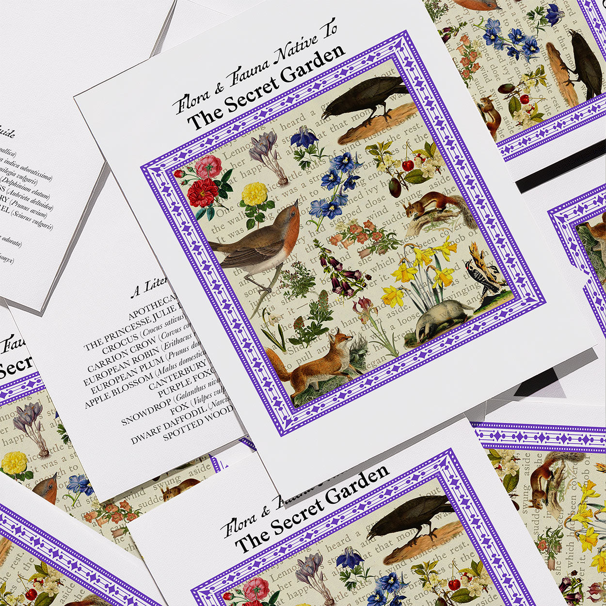The Secret Garden Flora and Fauna Postcard (Set of 10 identical cards)