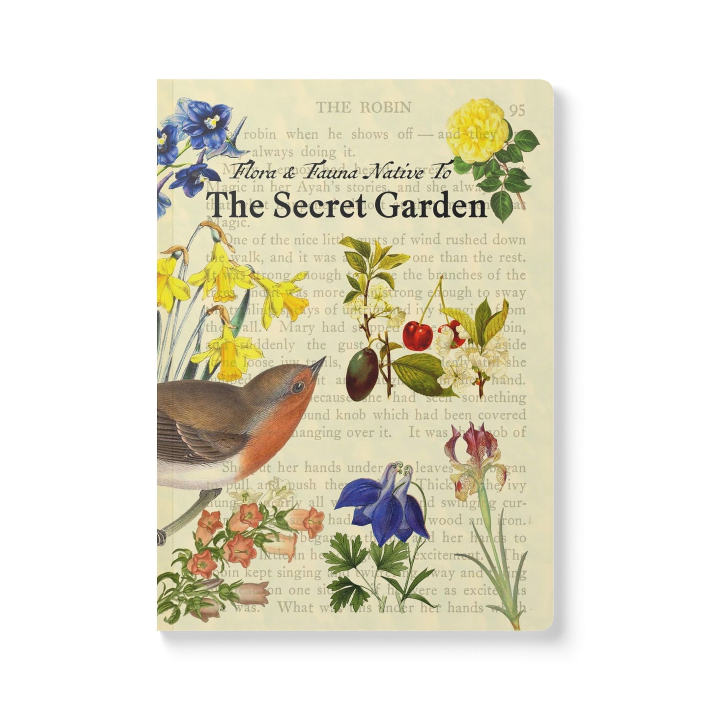 Secret Garden Blank Notebook — Softcover Journal with Vintage Illustrations
