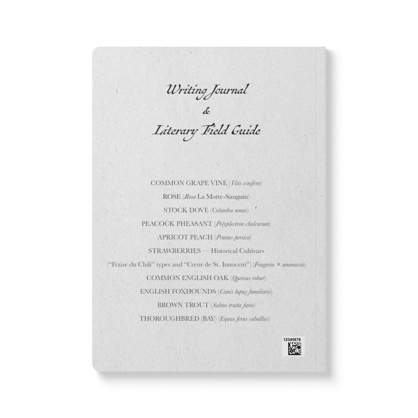 Jane Austen Blank Notebook — Softcover Natural History Writing Journal