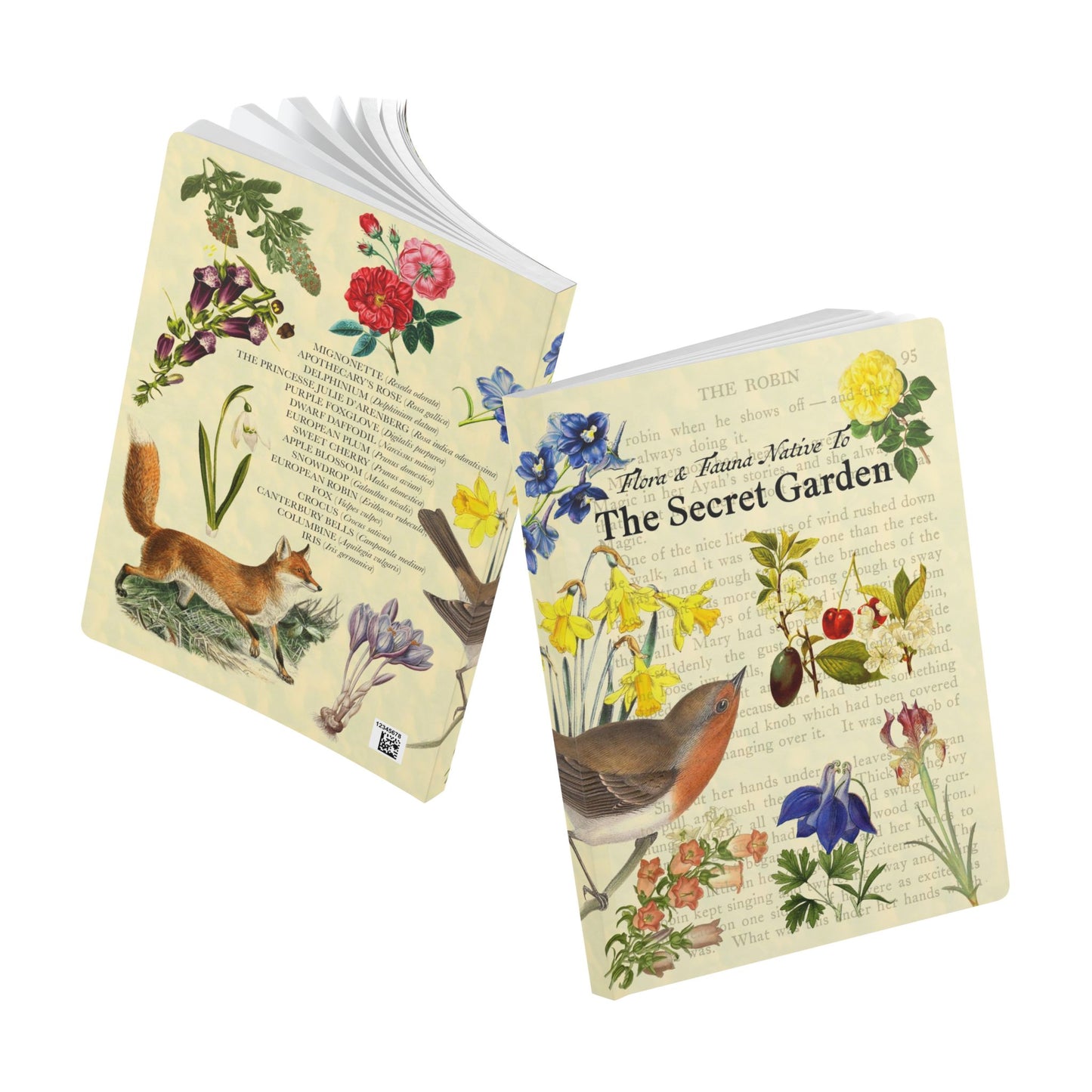 Secret Garden Blank Notebook — Softcover Journal with Vintage Illustrations
