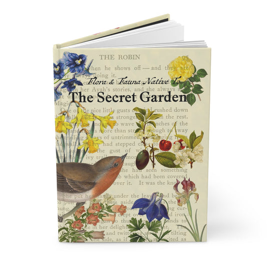 The Secret Garden Hardcover Journal with Collage of Vintage Illustrations