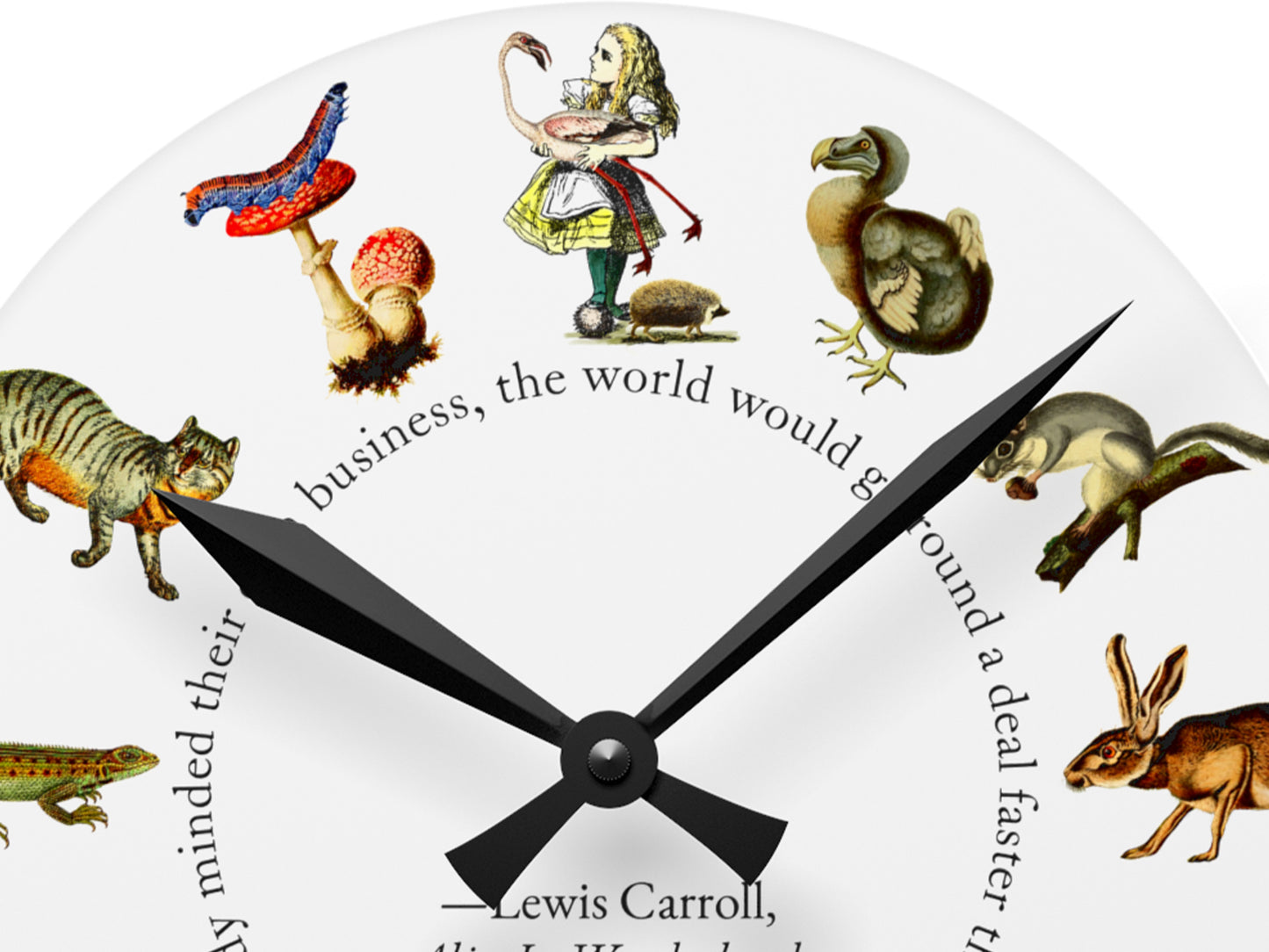 Alice in Wonderland Natural History Wall Clock