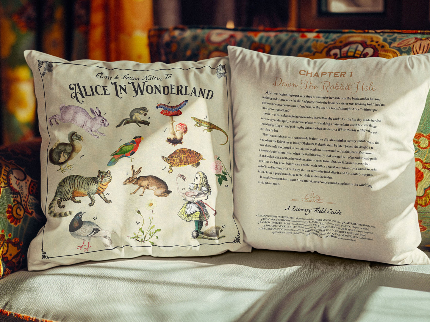 Alice in Wonderland Story Pillow