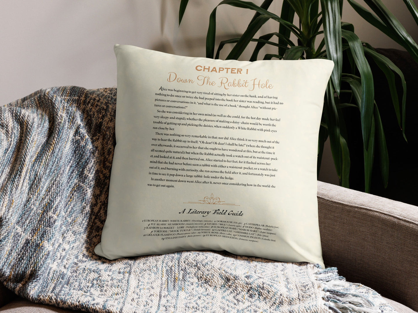 Alice in Wonderland Story Pillow