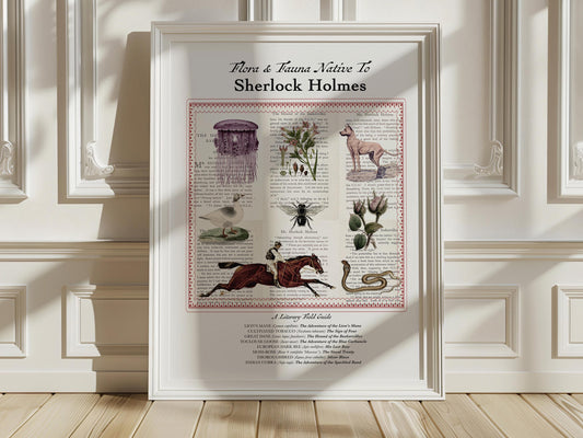 Sherlock Holmes Literary Field Guide & Vintage Natural History Collage