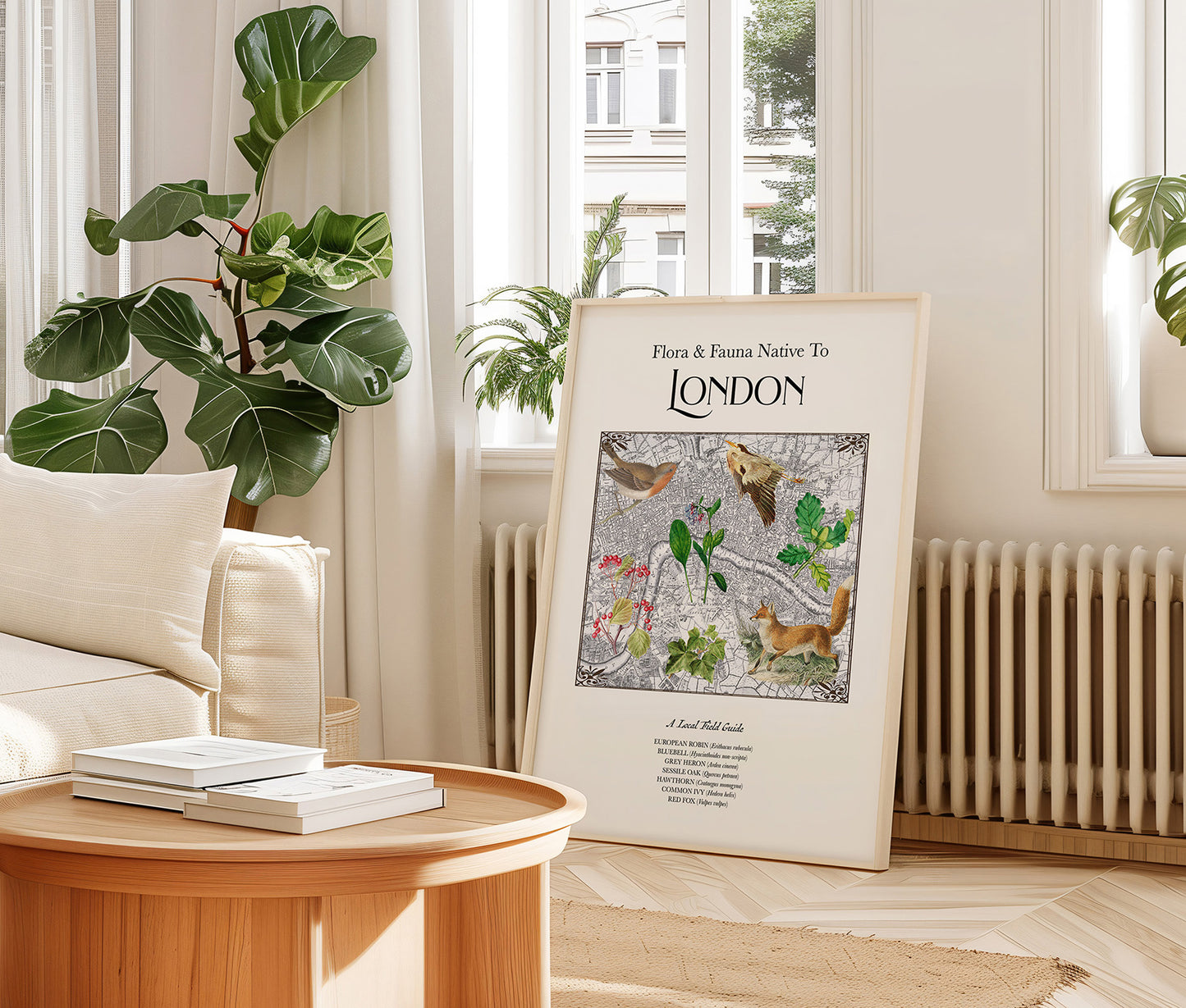London, England — Vintage Natural History Collage