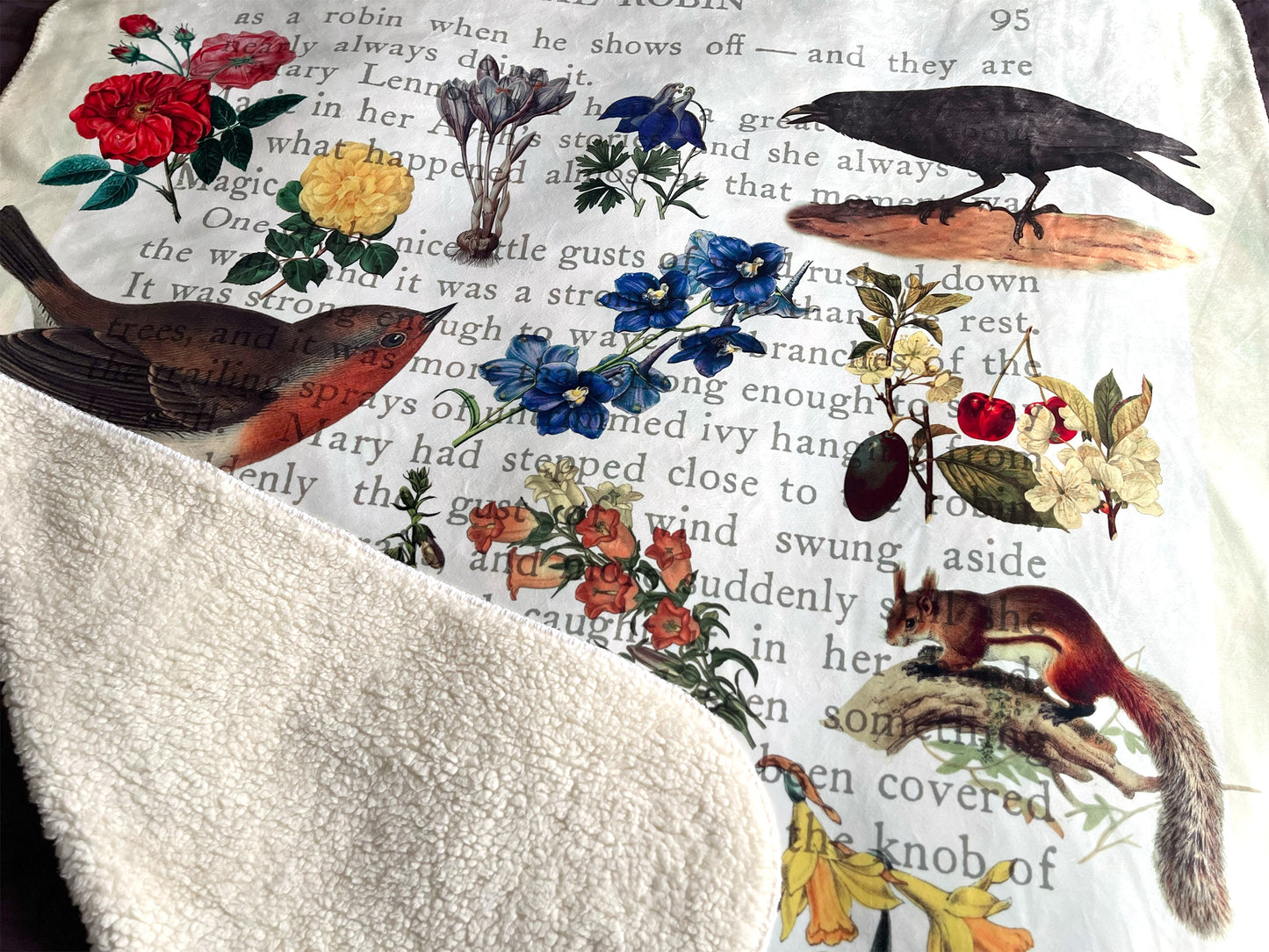 The Secret Garden Fleece Sherpa Blanket