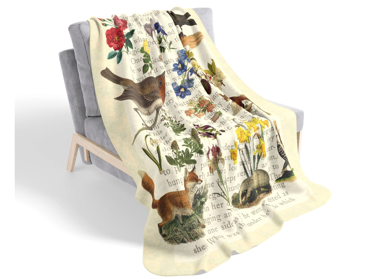 The Secret Garden Fleece Sherpa Blanket