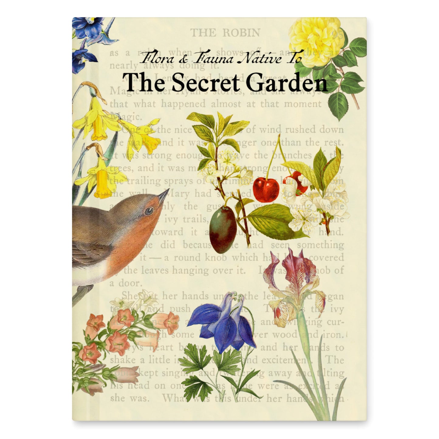 The Secret Garden Blank Notebook — Hardcover Journal with Vintage Illustrations